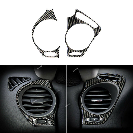 Qty 2 Carbon Fiber Side Air Vent Outlet Cover Trim for Lexus IS250 300 350 06-12