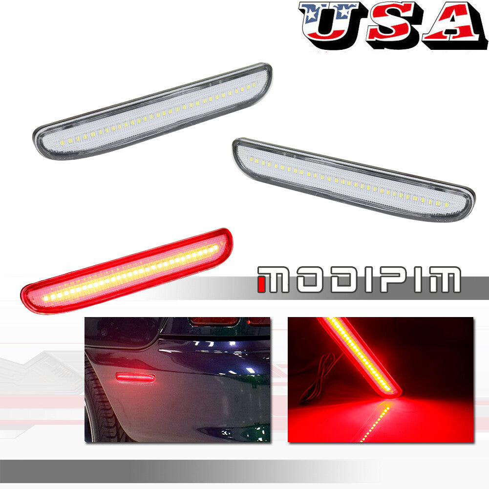 Pack/Set Smoked Rear LED Side Marker Lights for 94-98 for Mustang GT Cobra - v