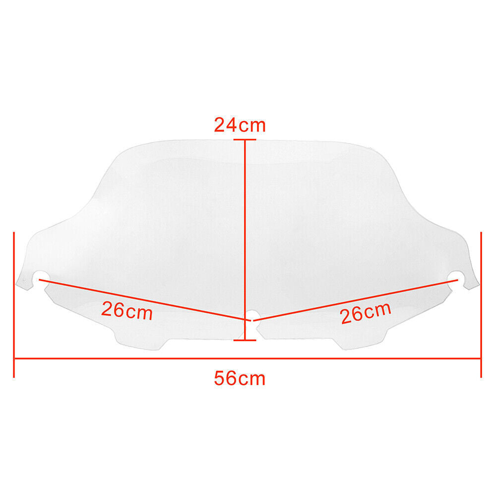 8-inch clear wave windshield suitable for Harley Electra Street Glide 1996 - 2013 - n