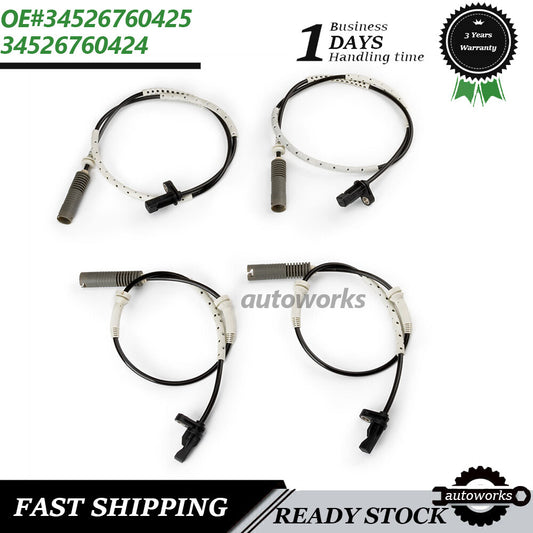 4PCS for BMW E81 E82 E90 128i 325i 328i Rear Left / Right ABS Wheel Speed Sensor
