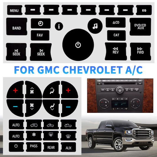 A/C Climate Control Radio Button Repair Decal Sticker for GMC for Chevrolet for Buick