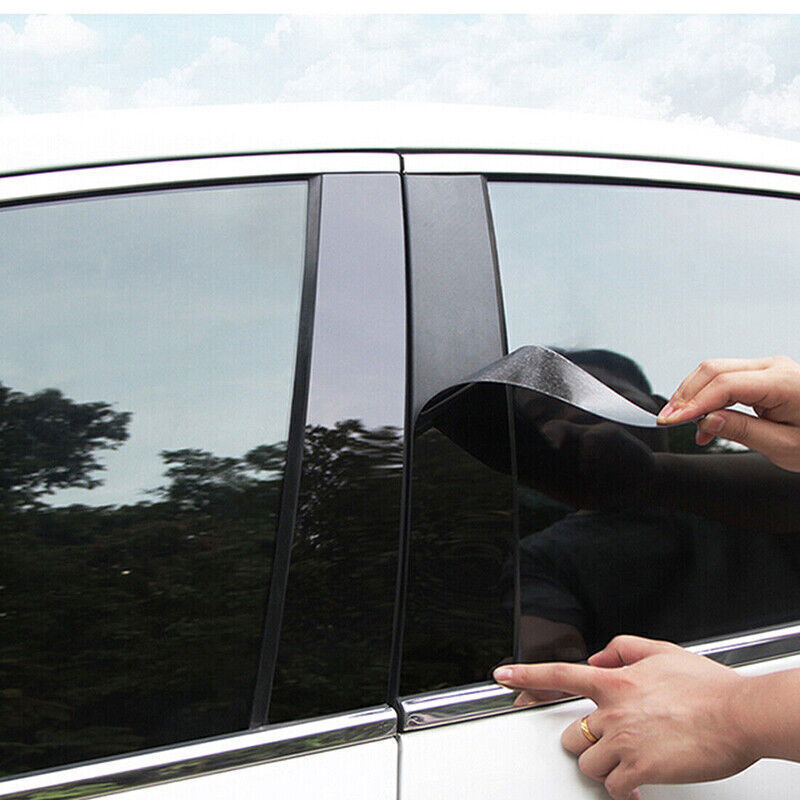 for Chevrolet Malibu Sedan 2013-15 Piano Black Pillar Posts Door Window Trim 6P