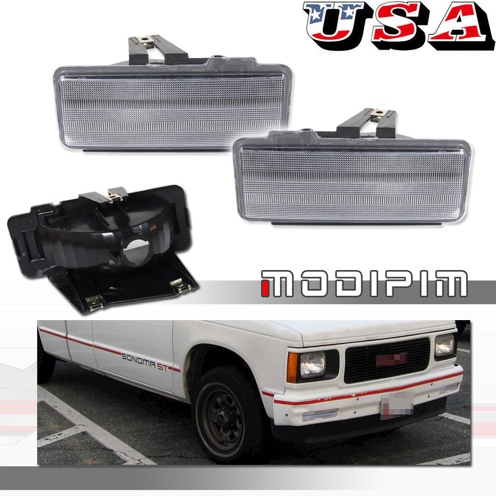 A pair of transparent turn signals suitable for 1994-1997 for Chevrolet S10 Blazer | for GMC Sonoma Jimmy