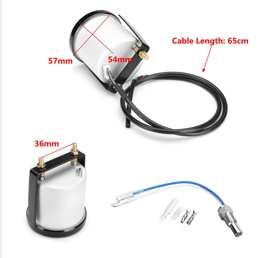 2-inch 52mm 7-color water temperature meter - n