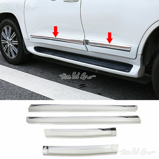 for Toyota Prado FJ150 2010-2020 Pearl White Side Body Molding Guard Cover Trim
