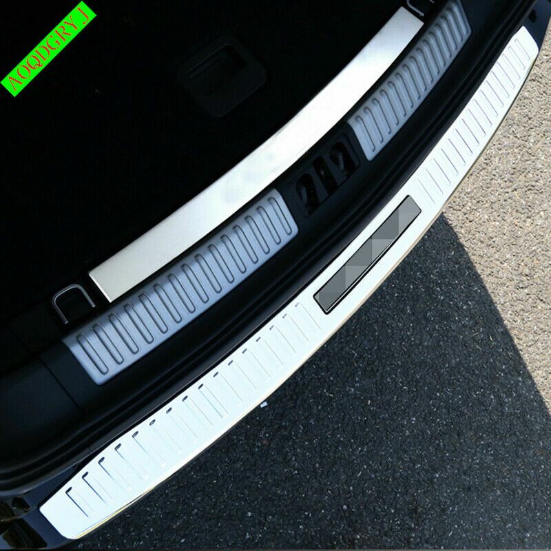for Lincoln MKX 2015-2018 Silver Rear Bumper Scratch Guard Sill Plate Protector