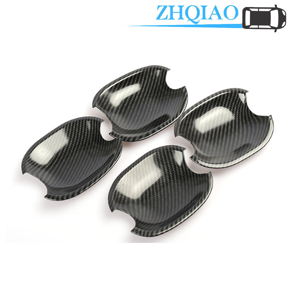 Carbon Fiber Side Door Handle Base Bowl Cup Cover Trim Fits for Toyota for Sienna 04-10