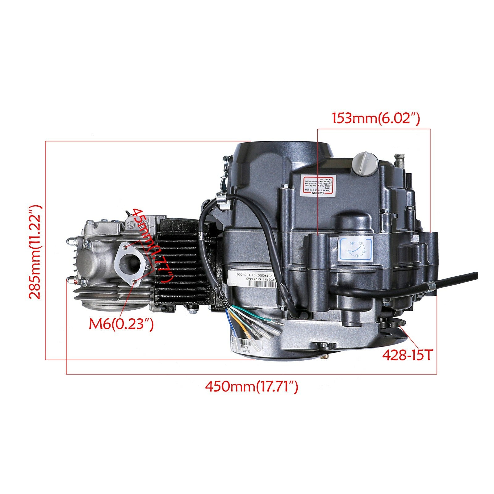 for Lifan 125cc engine motor kit for Pit Bike Trail for Honda CT70 XR70 CRF50 SSR Apollo