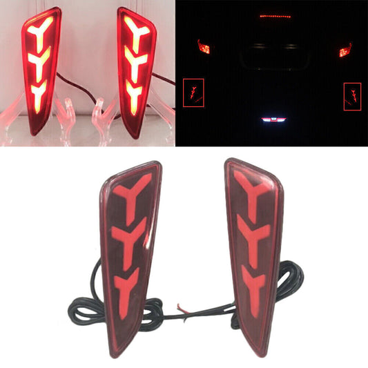 Pair LED Tail Brake Light Rear Bumper Lamp for Toyota CHR C-HR 2017 - 2018