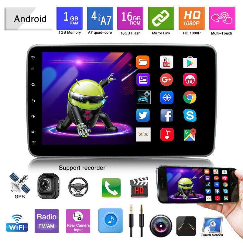 1 + 16GB Car Radio 10.1-inch Rotatable Android 9.0 Audio Head Unit GPS Navigation RDS/DVR/USB- n