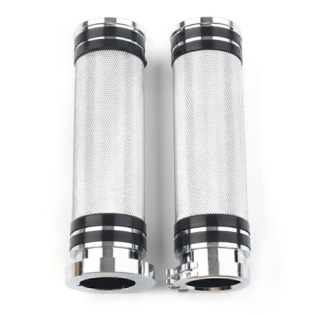 Handlebar Hand Grips Fit Sportster Dyna Softail Touring V-Rod Motor 1inch Chrome Q