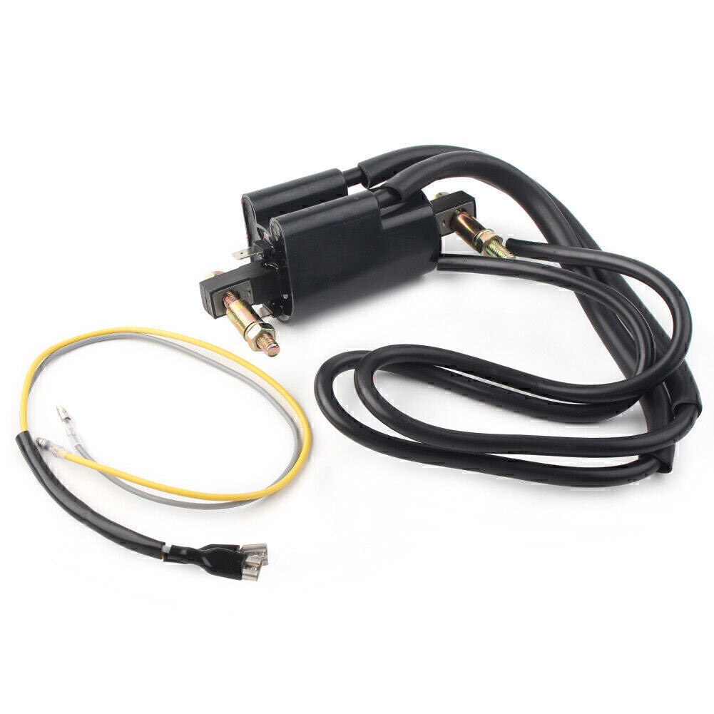 12 Volts Ignition Coil Dual Plug Wires Fit for Honda CB160 CL160 CB175 CL175 CL200 Q