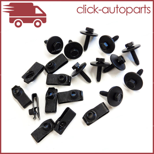 10 Set Body Bolts  U-nut Clips M6 Hex 10mm Screw Fit for Ford Truck 147163194