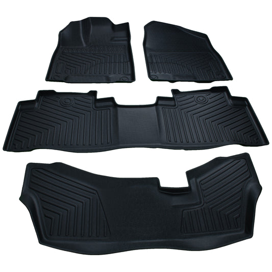 Row Floor Mats For 2016-2022 for Honda Pilot 8 Passenger TPE Liner Set All Weather v
