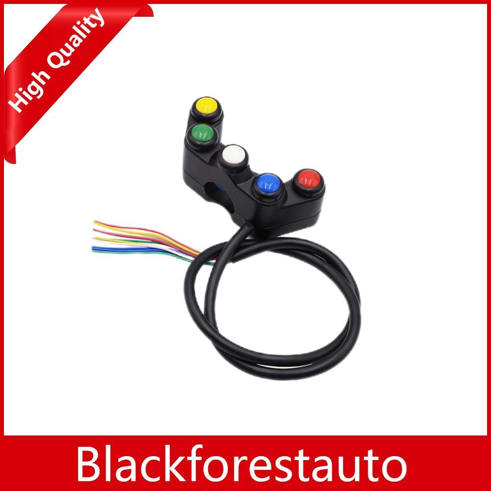 Universal for 22mm Diameter Handlebars 5 Button Array Handlebar Mount Switches Q