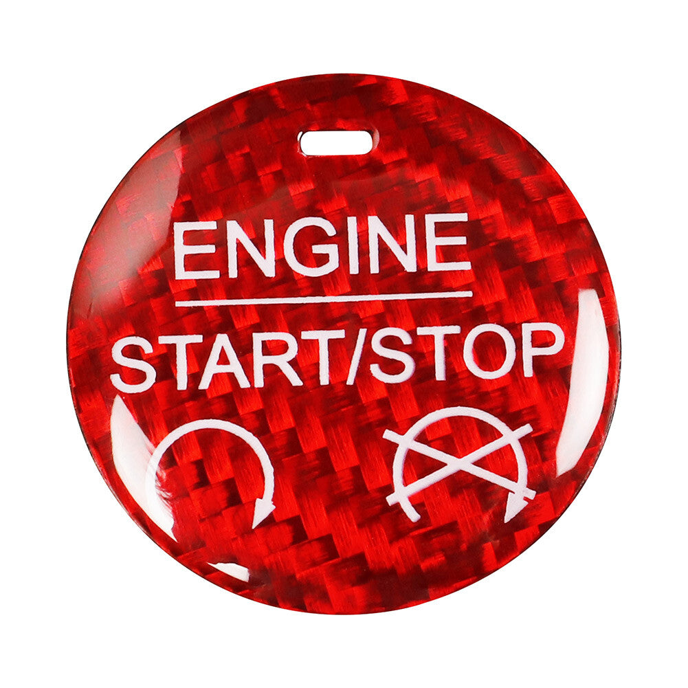 for Ford for Mustang 2015-2022 21 1Pcs 2.8cm Red Engine Start Stop Button Cover Trim
