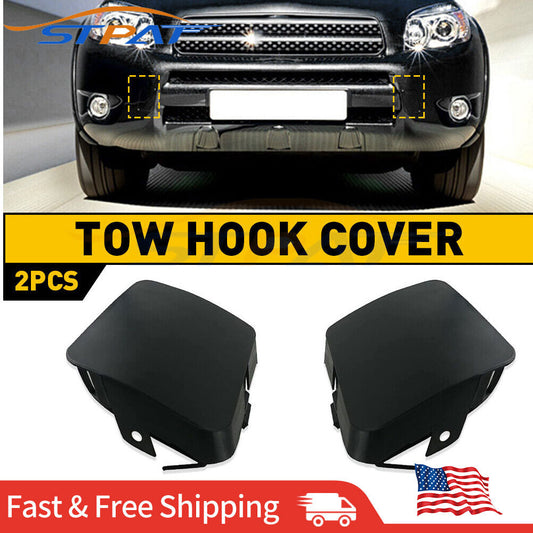 2pcs for Toyota RAV4 XA30 2006-2008 Front Bumper Tow Hook Cover Cap Left+Right