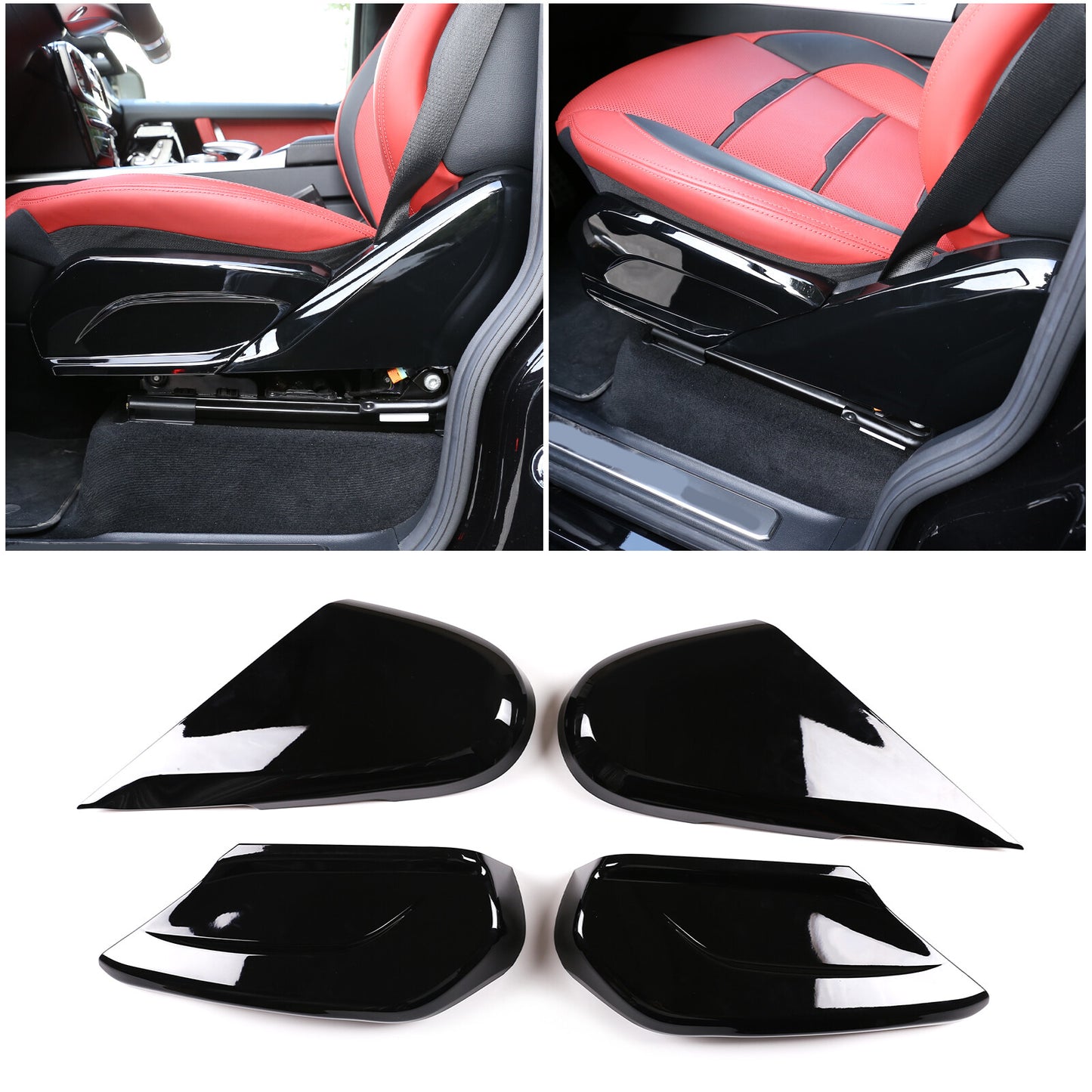 Gloss black side for seat panel cover trim for G-Class W464 2019-2023 4PCS n
