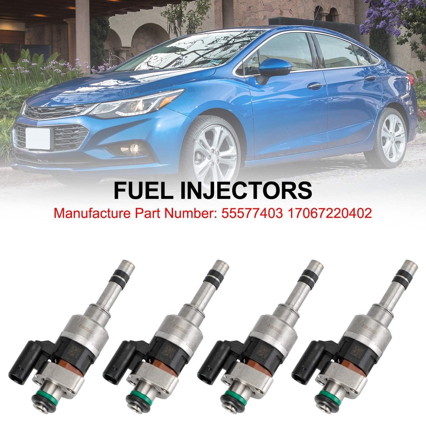 4-pack fuel injectors 55577403 Fit for GMC 16-19 Fit Chevry for Cruze Malibu 1.4L 1.5L
