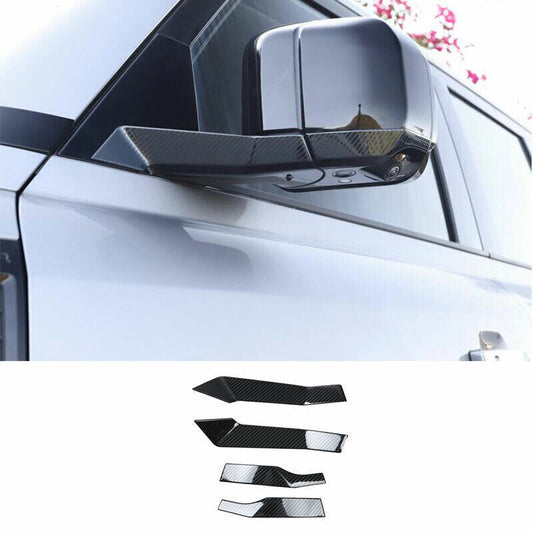 for Defender 2020-2025 Carbon Fiber Steel Rear View Mirror Anti-Scratch Strip 4X