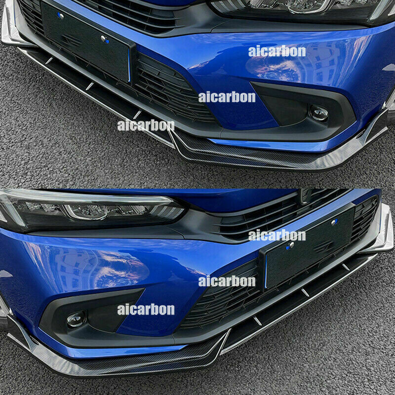 for Honda for Civic 22-23 Carbon ABS Front Bumper Lip Corner Splitter Spoiler Guard