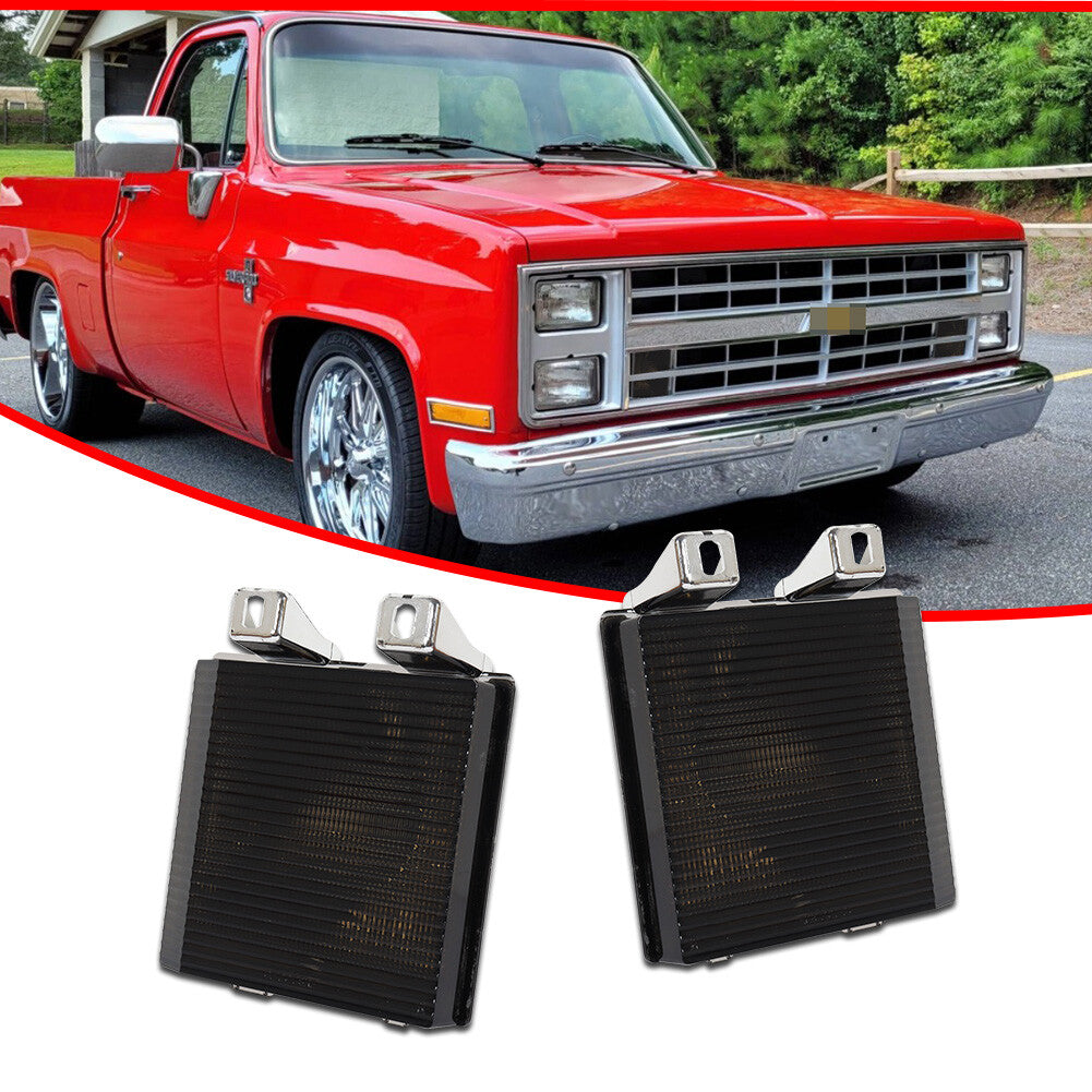 One pair of smoke turn signal side corner marker lights for for GMC pickup trucks - v