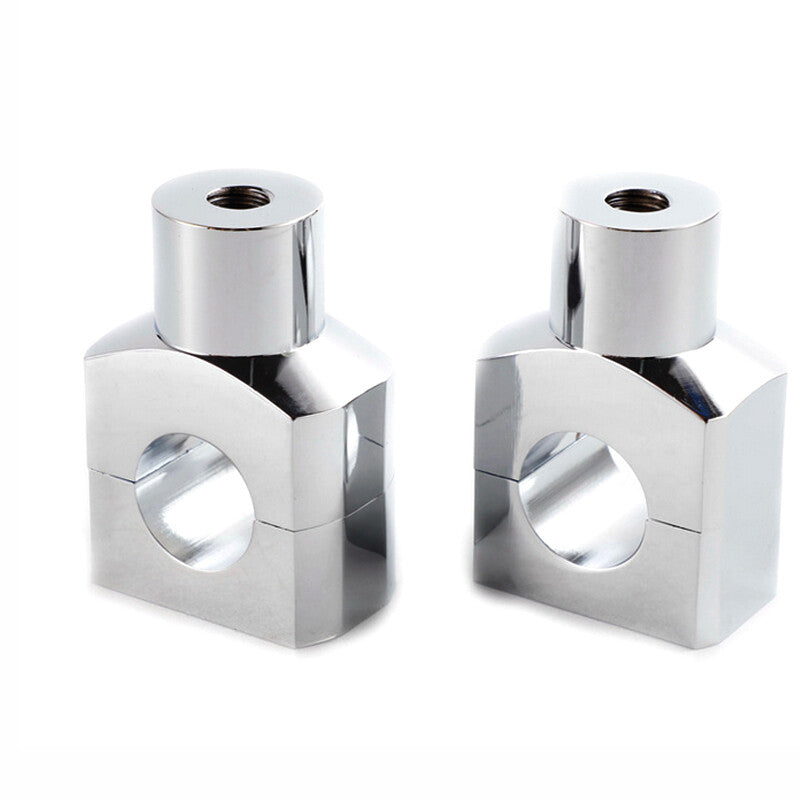2-Piece Motorcycle 1-inch Handlebar Stem Mount Chrome-Plated L&R Fits for Suzuki Marauder 800 1600 Q