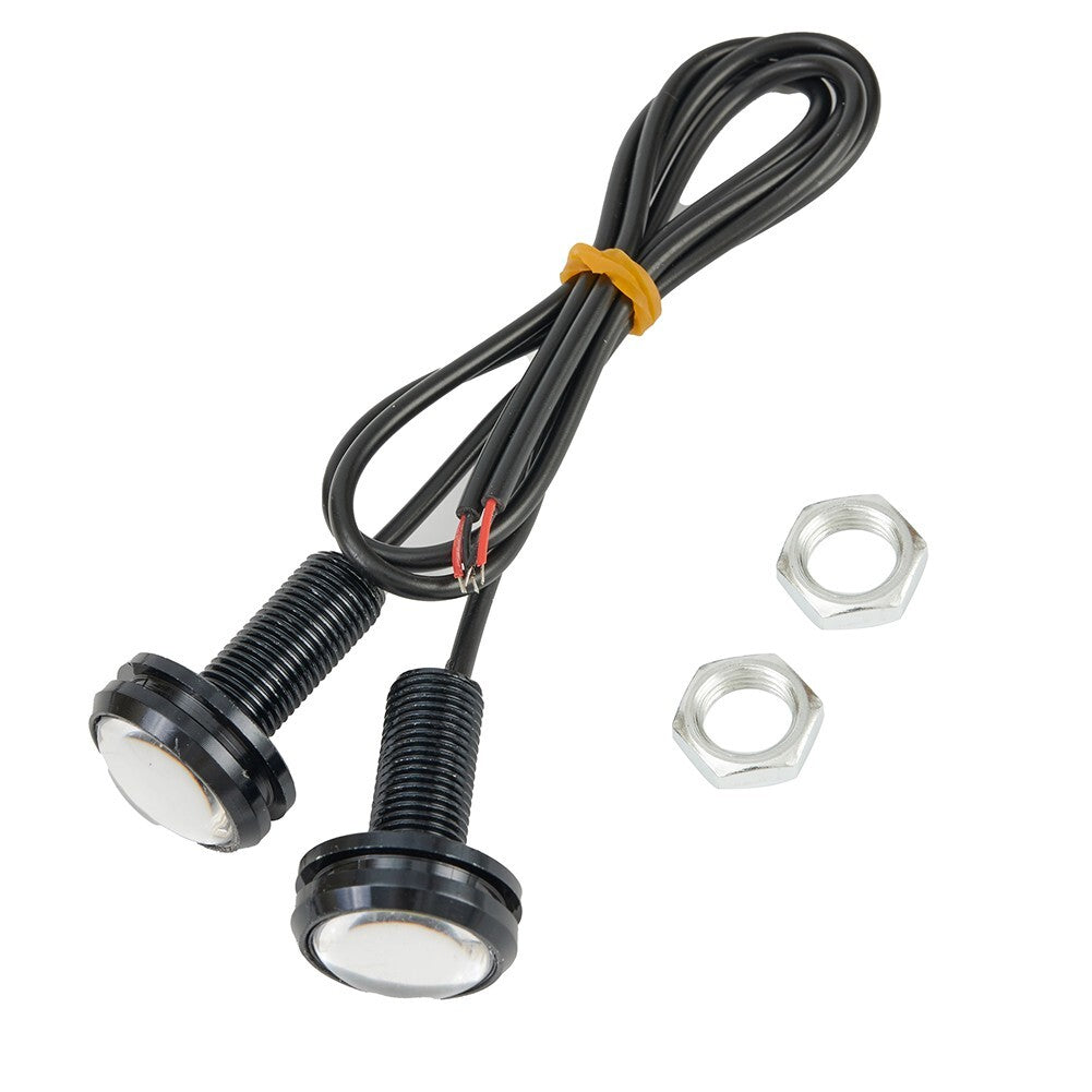Daytime running lights, Blubs, ABS, white, 22mm, 4-piece anti-collision system.