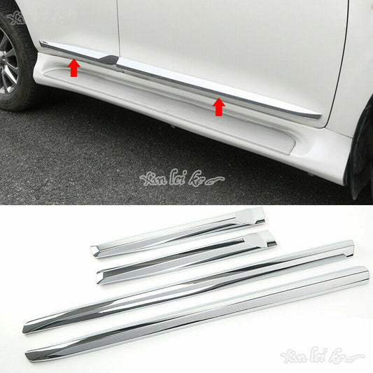 for Toyota Prado FJ/LC150 2018-2021 Outside Door Body Side Molding Chrome Trim