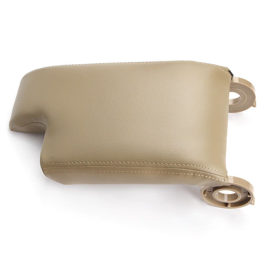 Beige PU leather armrest center console cover for BMW E46 3 Series 1999-2004