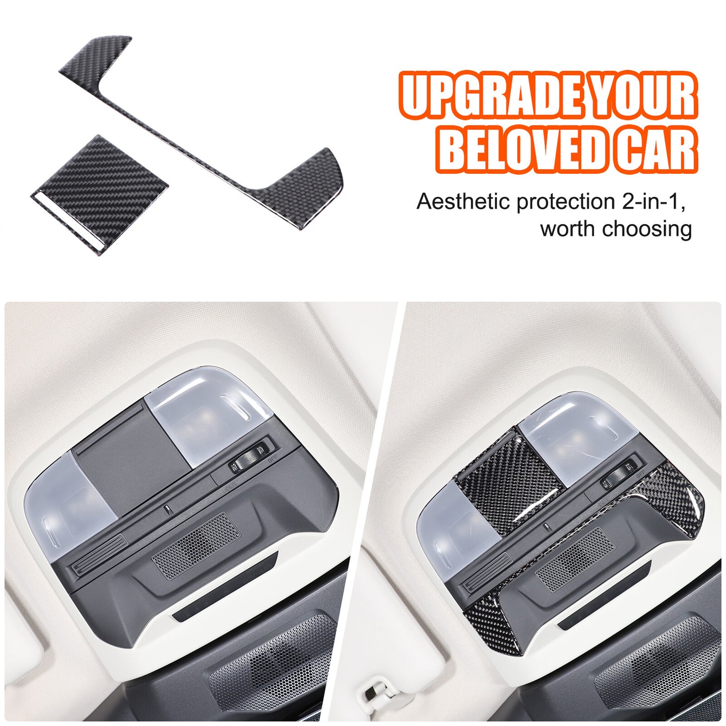 Soft carbon fiber roof reading light sticker for Subaru Crosstrek 2023-2024 n