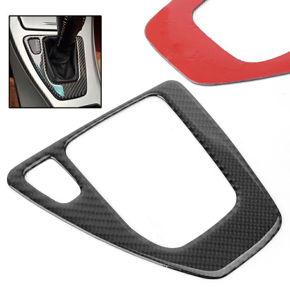 Carbon Fiber Style Gear Shift Surround Frame Cover for BMW E90 E91 E92 E93 Q