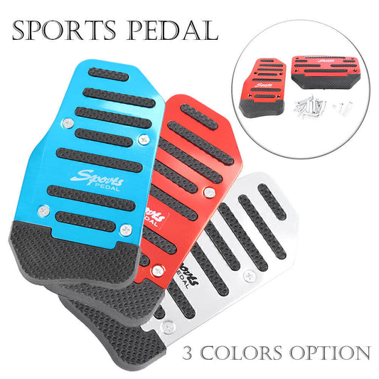 2x Car Brake + Throttle Foot pedals Unversal Fit Manual Cars Sport Pedals Q