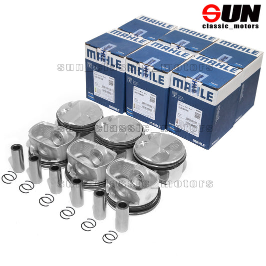 Piston and ring set 10.7:1 for E90 E60 E83 128i 328i 528i X1 N52 3.0L -