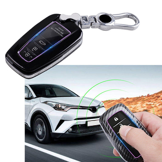Black Car Remote Key Fob Case for Toyota for Camry for Corolla C-HR CHR Prado RAV4 Prius Q