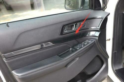 for Ford Explorer 2011-2019 Carbon Fiber Look Inner Door Panel Trim Cover Strips