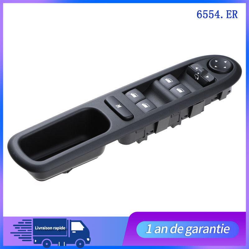 Pour for Peugeot 407 04-11 COMMANDE LEVE VITRE BOUTON 9 PIN 6554.ER 6554ER