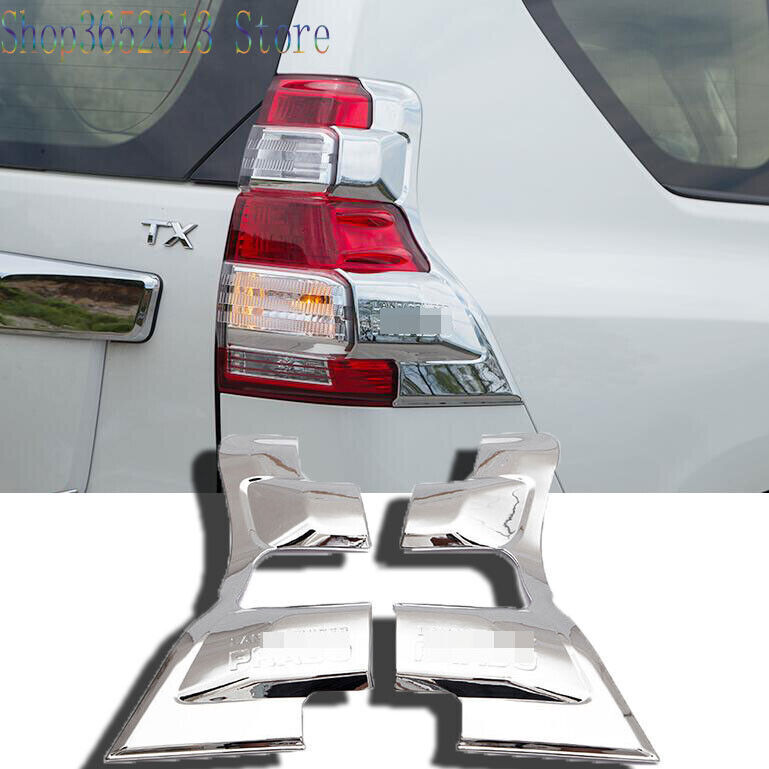 for Toyota Prado FJ150 2014-2017 Chrome Rear Tail Light Lamp Moding Cover Trim