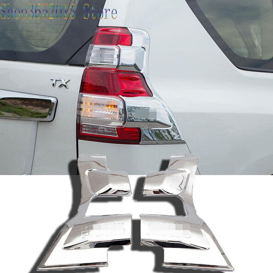 for Toyota Prado FJ150 2014-2017 Chrome Rear Tail Light Lamp Moding Cover Trim