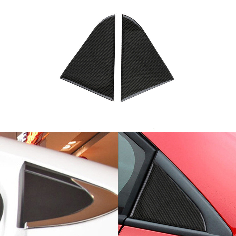 Carbon Fiber Triangle Window Sticker Cover Trim for Chevrolet for Cruze 2009-2015