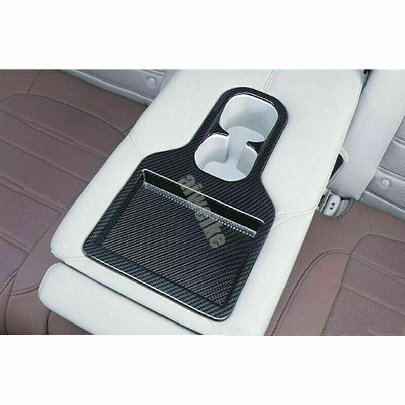 for Honda CR-V CRV 2017-2022 Carbon Fiber Look Rear Water Cup Panel Cover Trim