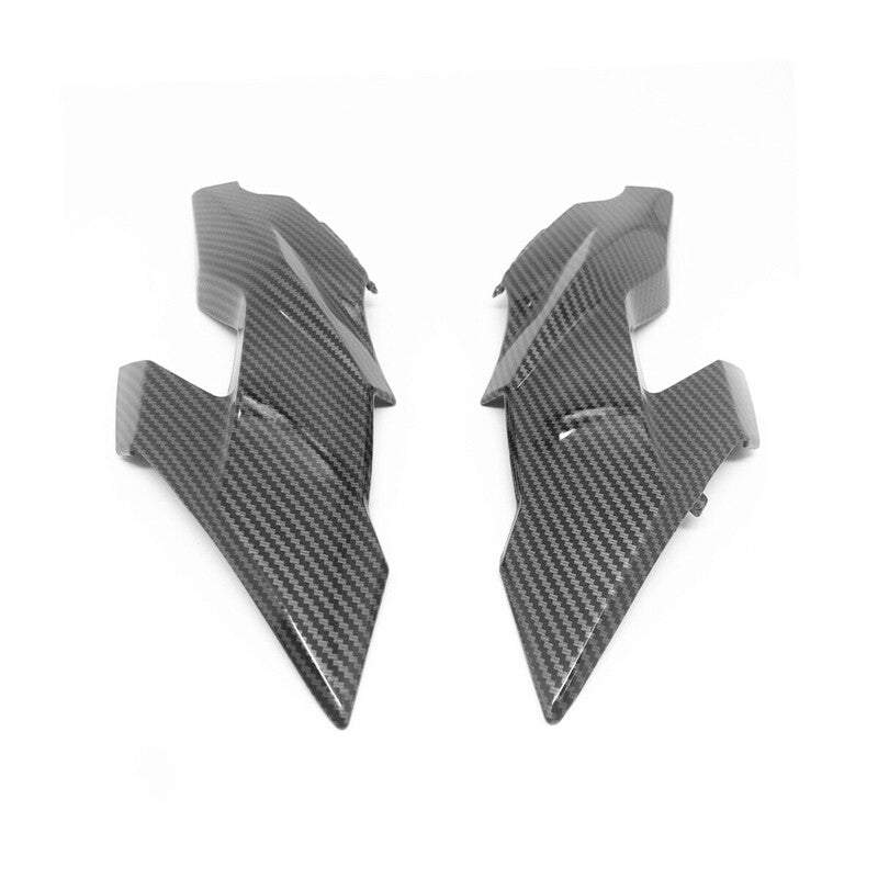 Carbon fiber headlight side fairings are suitable for Honda CB650F 2016, 2017, and 2018 models.