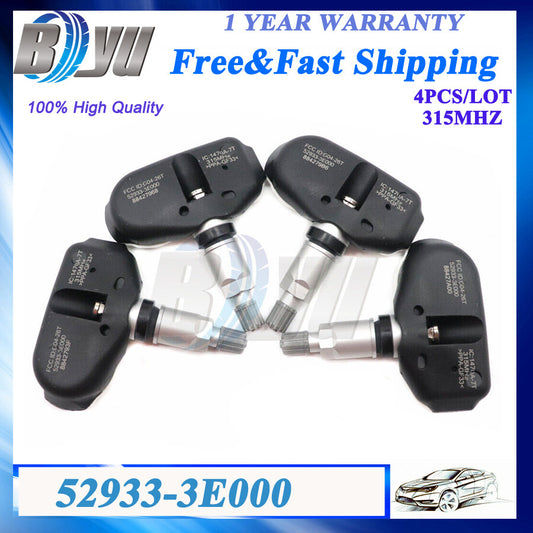 New 52933-3E000 TIRE PRESSURE MONITORING SENSOR TPMS for Hyundai Sonata for Kia 4PCS