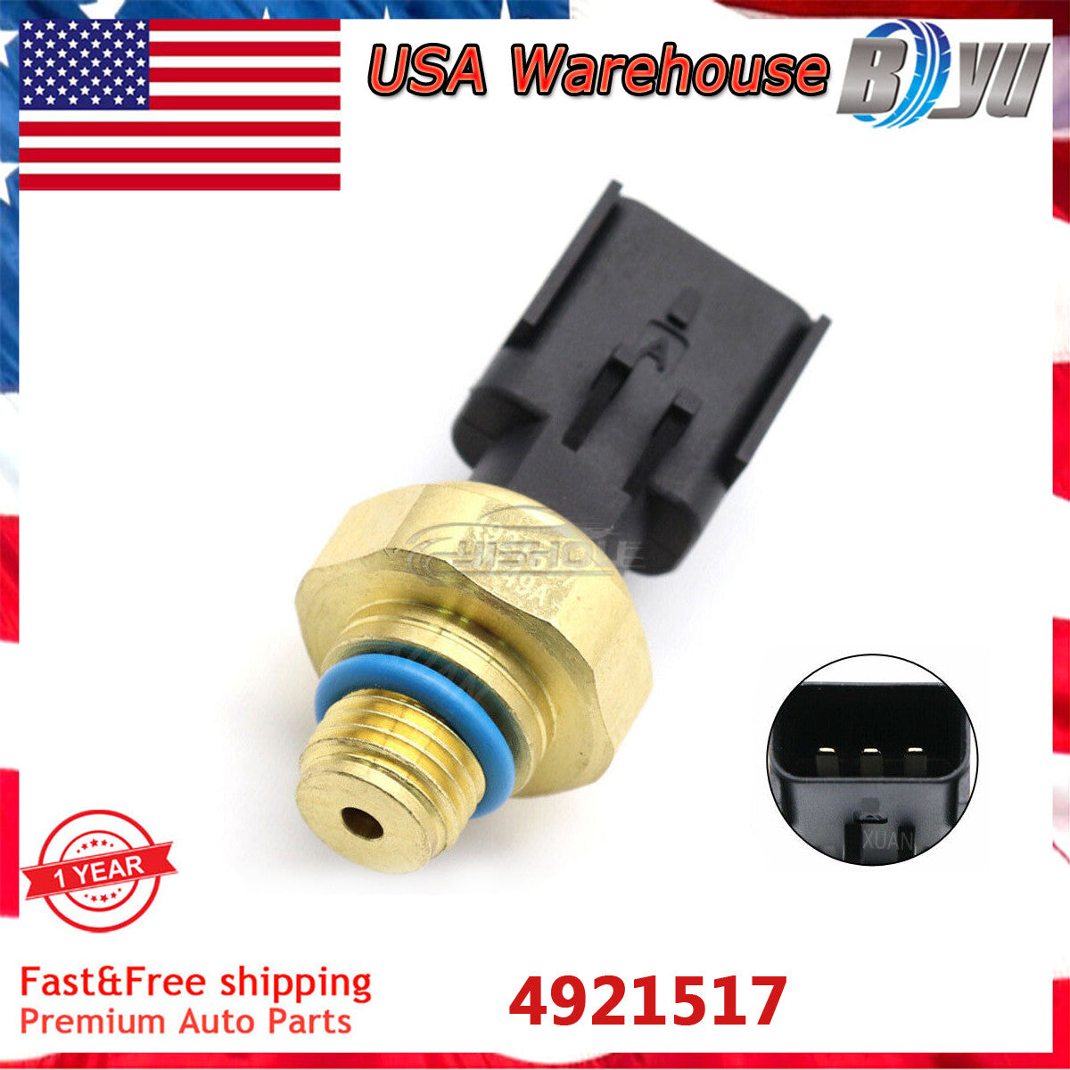 4921517 For ISX ISM ISX11.9 ISX15 Engine Oil Pressure Sensor NEW 4358810