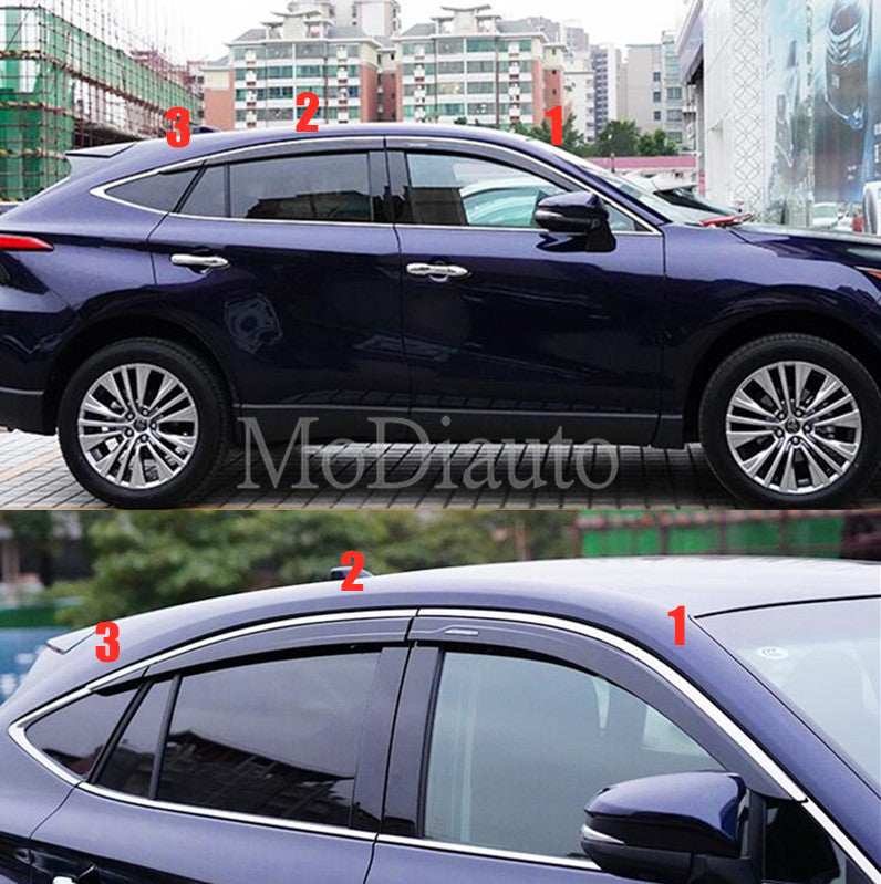 Black&steel Window Visor Vent Shades Sun Rain Guard B For Venza 2021-2024 n