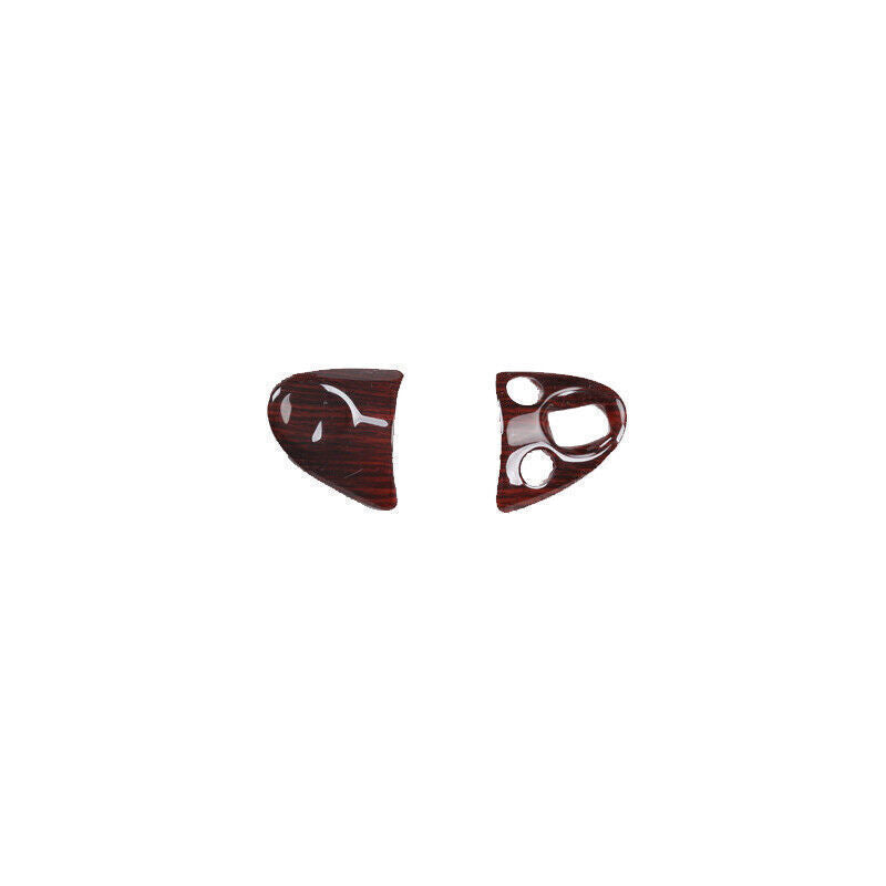 Steering Wheel Button Frame Trim 2PCS for Nissan Sentra 2013-2019 Red Wood Grain