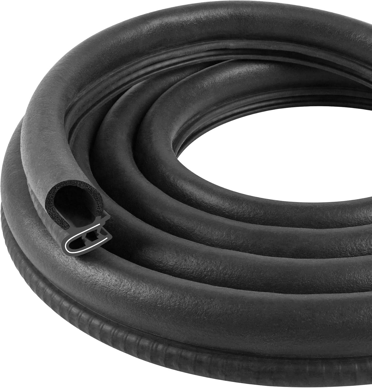 10Ft Rubber Universal Car Door Edge Trim Seal Strip with Side Bulb for RV Truck