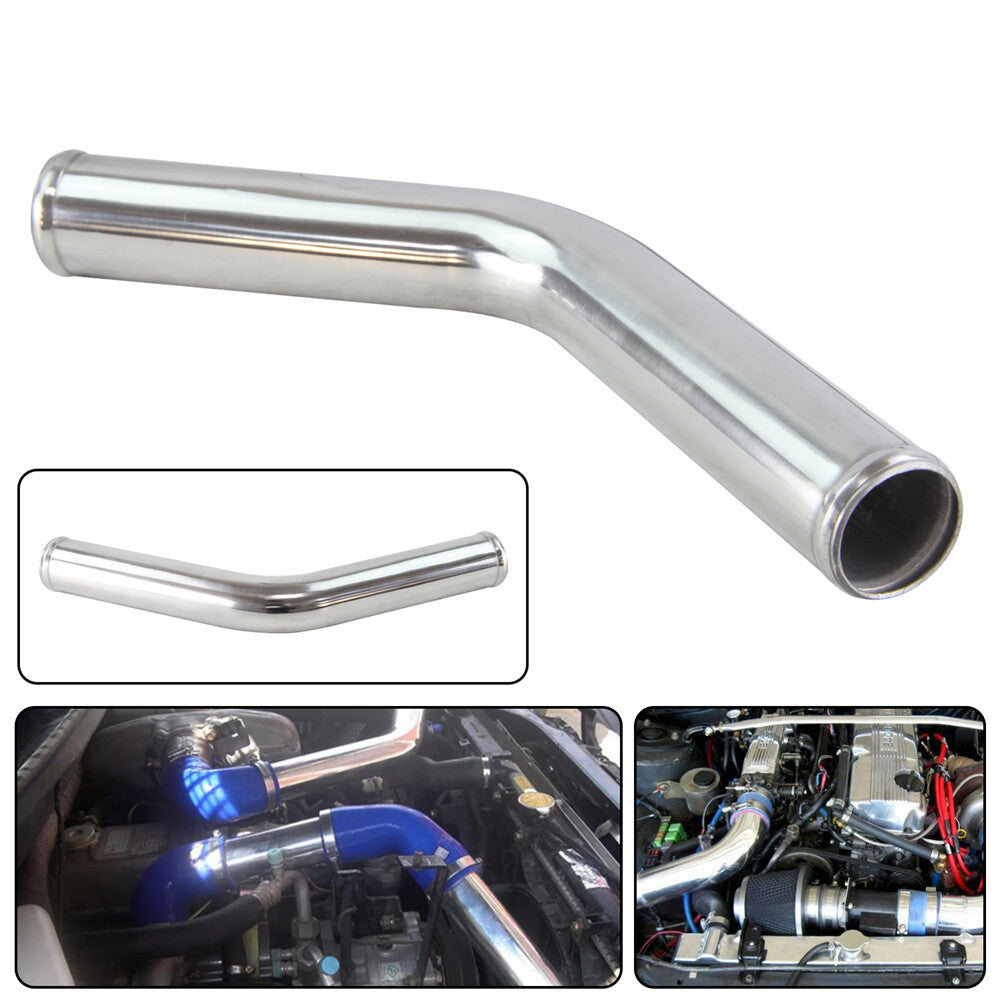 35mm 1.38 inch Aluminum Intercooler Intake Pipe Piping Tube Hose 45 Degree