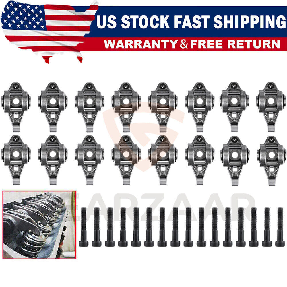 LS1 Rocker Arms w/ Upgraded Trunion Kit Installed For 4.8L 5.3 5.7 6.0 LS2 LS6