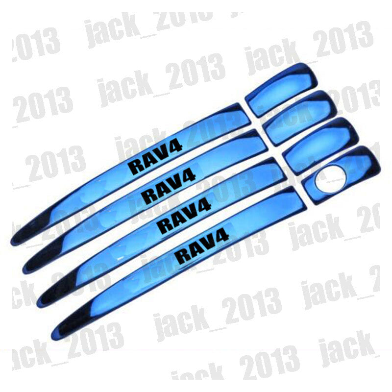 for Toyota RAV4 2014-2018 Blue stainless Door Handle Cover Trim Car Accessories